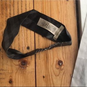 Burberry Head Wrap Band Scarf Grey Black